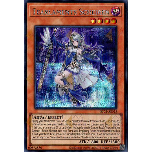 [ Bài Yugioh Chính Hãng ] ES02-AE025 Tearlaments Scheiren - Secret Rare