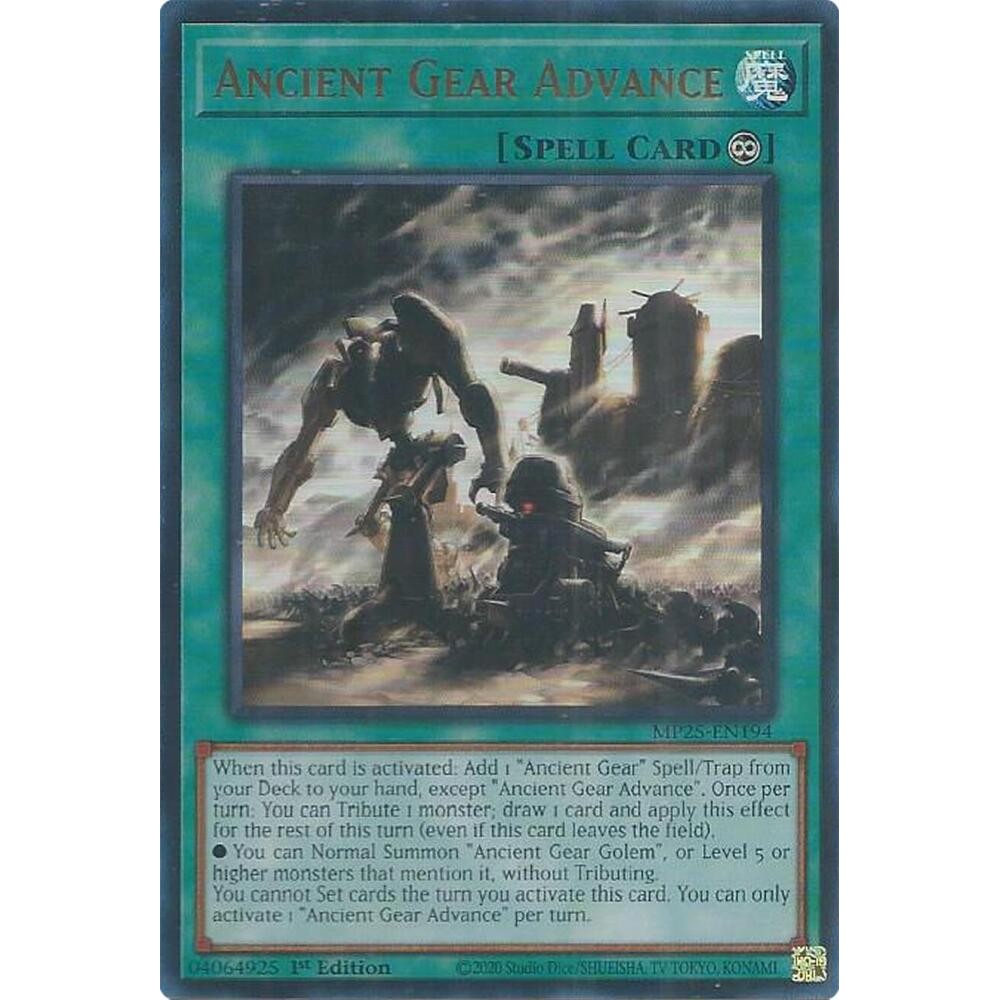 [ Bài Yugioh Chính Hãng ] Ancient Gear Advance - MP25-EN194 - Ultra Rare 1st Edition