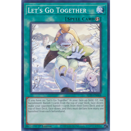 [ Bài Yugioh Chính Hãng ] Let's Go Together - ALIN-EN068 - Common 1st Edition