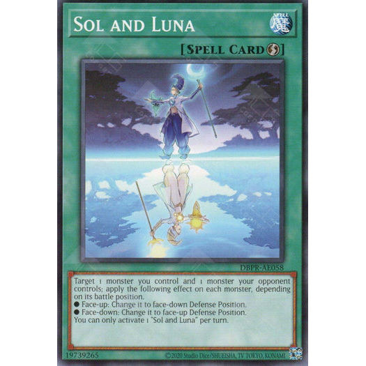 [ Bài Yugioh Chính Hãng ] DBPR-AE058 Sol and Luna - Common