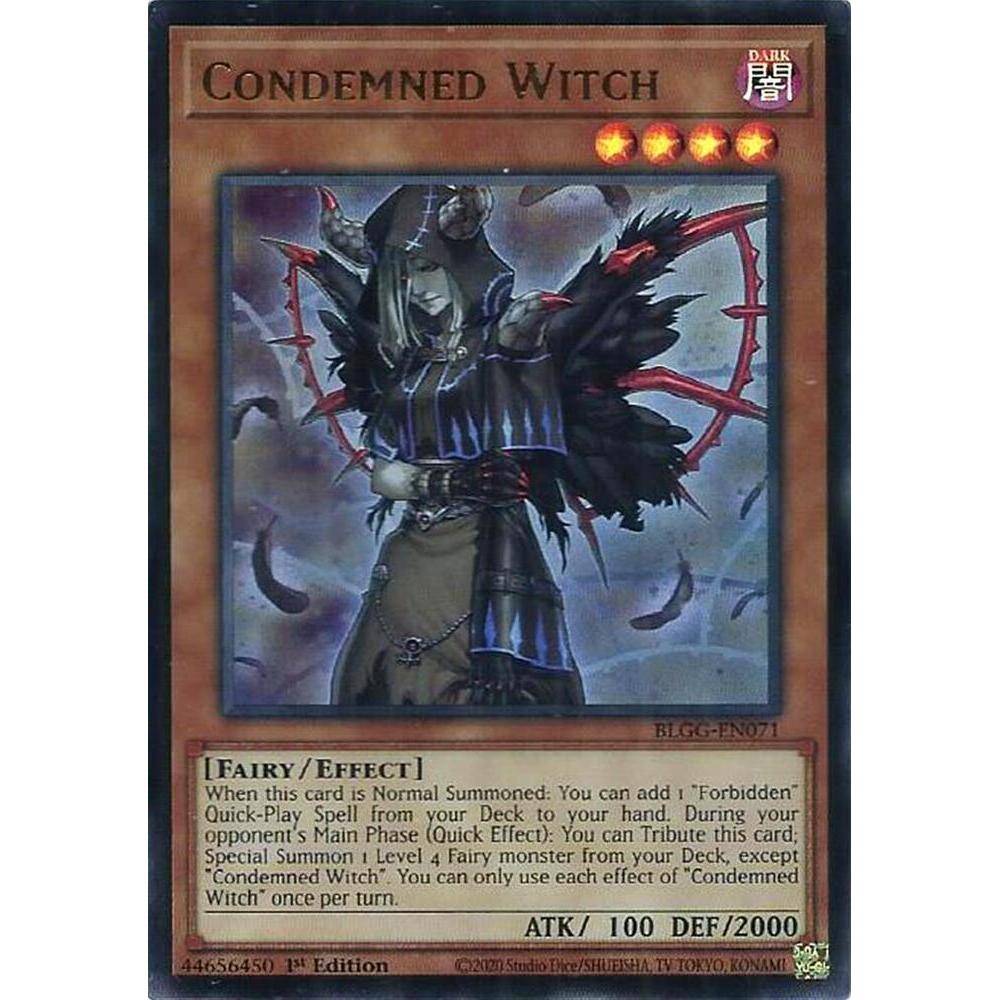 [ Bài Yugioh Chính Hãng ] Condemned Witch - BLGG-EN071 - Ultra Rare