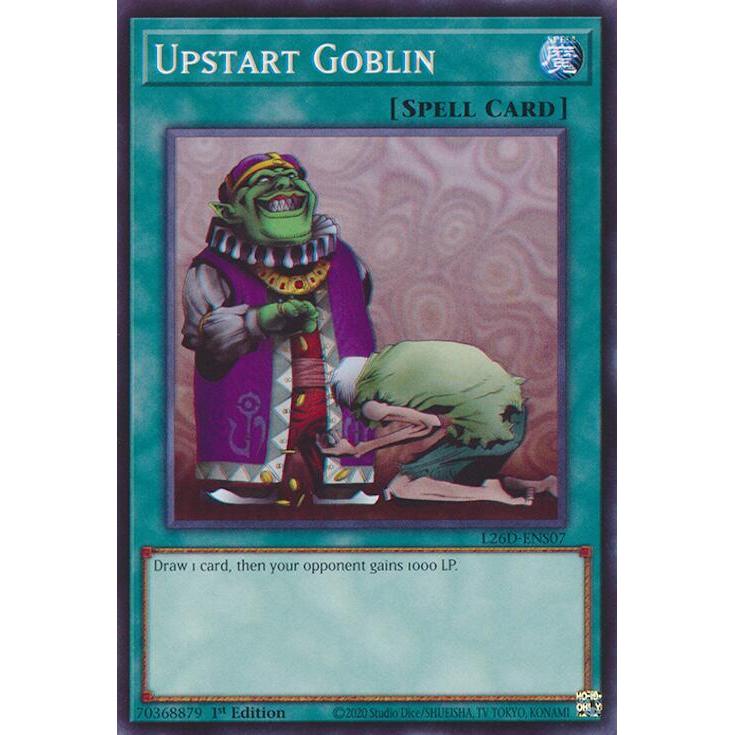 [ Bài Yugioh Chính Hãng ] Upstart Goblin - L26D-ENS07 - Common
