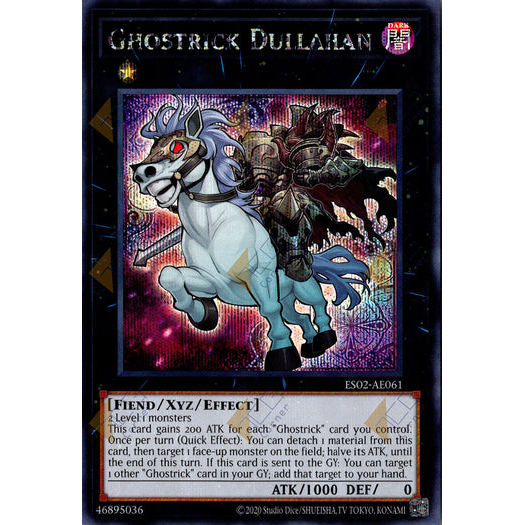 [ Bài Yugioh Chính Hãng ] ES02-AE061 Ghostrick Dullahan - Secret Rare