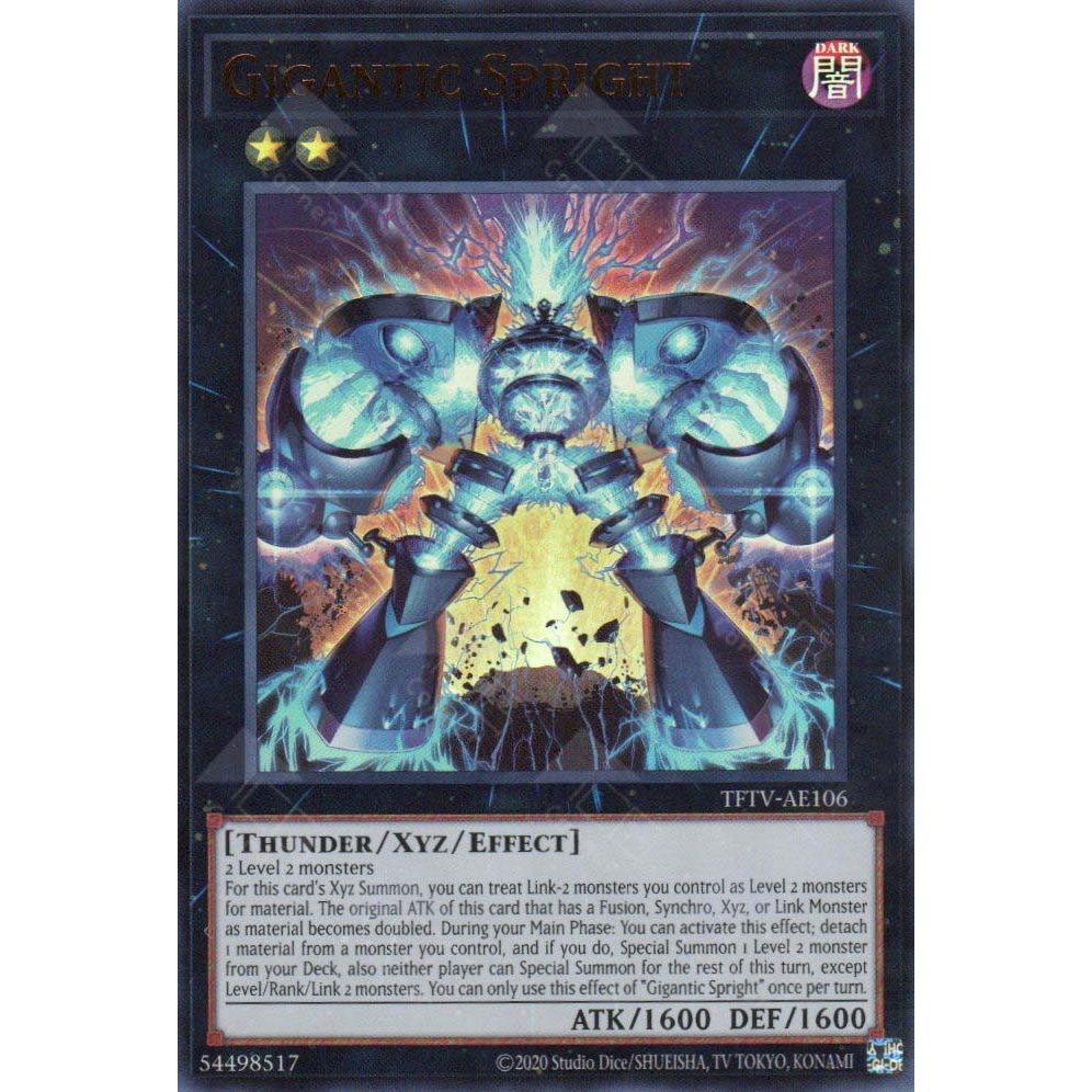 [ Bài Yugioh Chính Hãng ] TFTV-AE106 Gigantic Spright - Ultra Rare