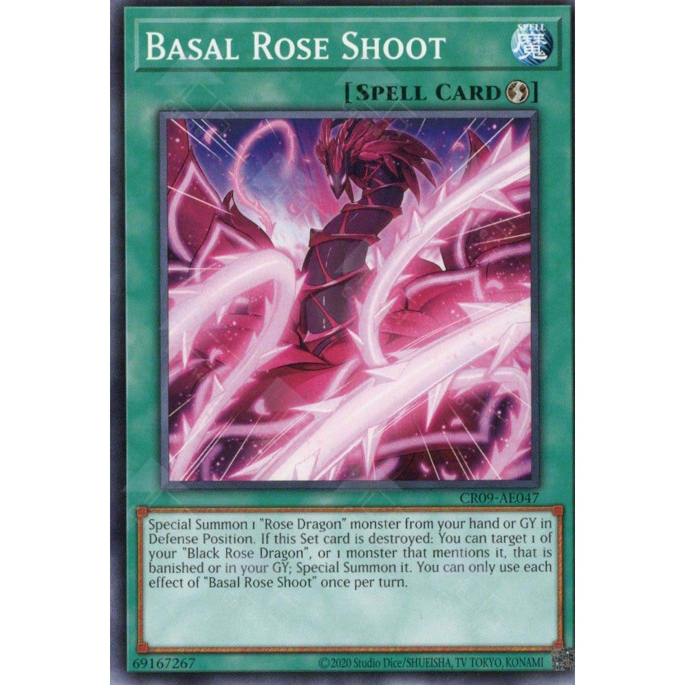 [ Bài Yugioh Chính Hãng ] CR09-AE047 Basal Rose Shoot - Common