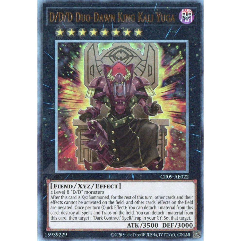 [ Bài Yugioh Chính Hãng ] CR09-AE022 D/D/D Duo-Dawn King Kali Yuga - Ultimate Rare