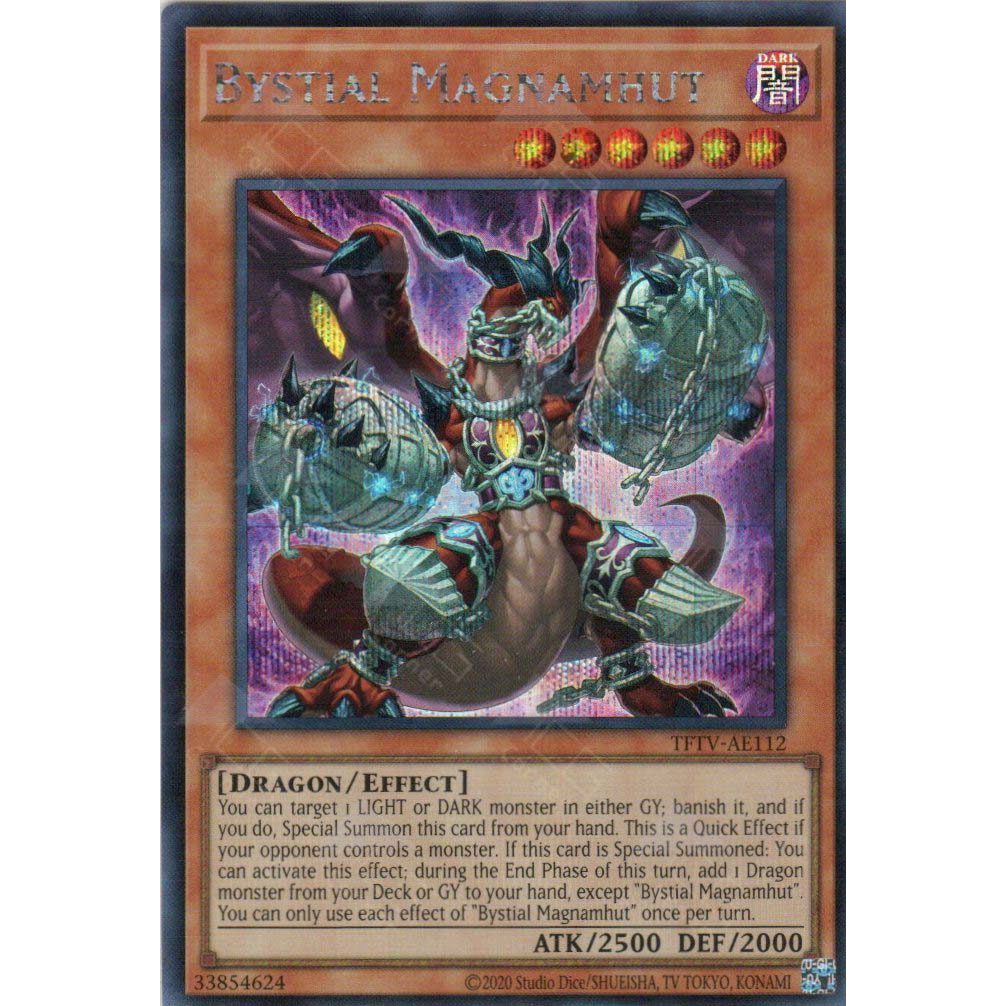 [ Bài Yugioh Chính Hãng ] TFTV-AE112 Bystial Magnamhut - Secret Rare