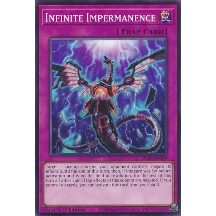 [ Bài Yugioh Chính Hãng ] Infinite Impermanence - L26D-ENM19 - Common
