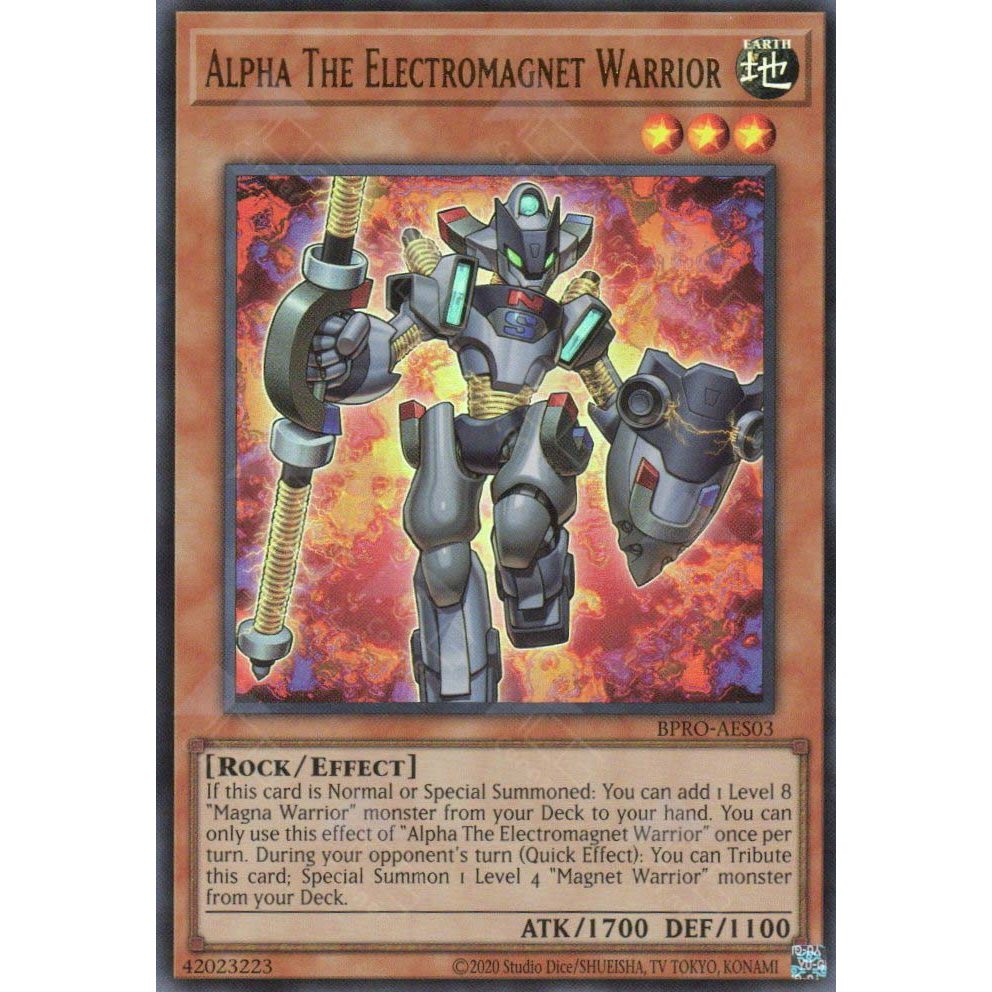 [ Bài Yugioh Chính Hãng ] BPRO-AES03 Alpha The Electromagnet Warrior - Ultra Rare