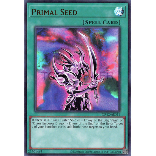 [ Bài Yugioh Chính Hãng ] CR12-AE021/CR12-AES06 Primal Seed - Ultra Rare