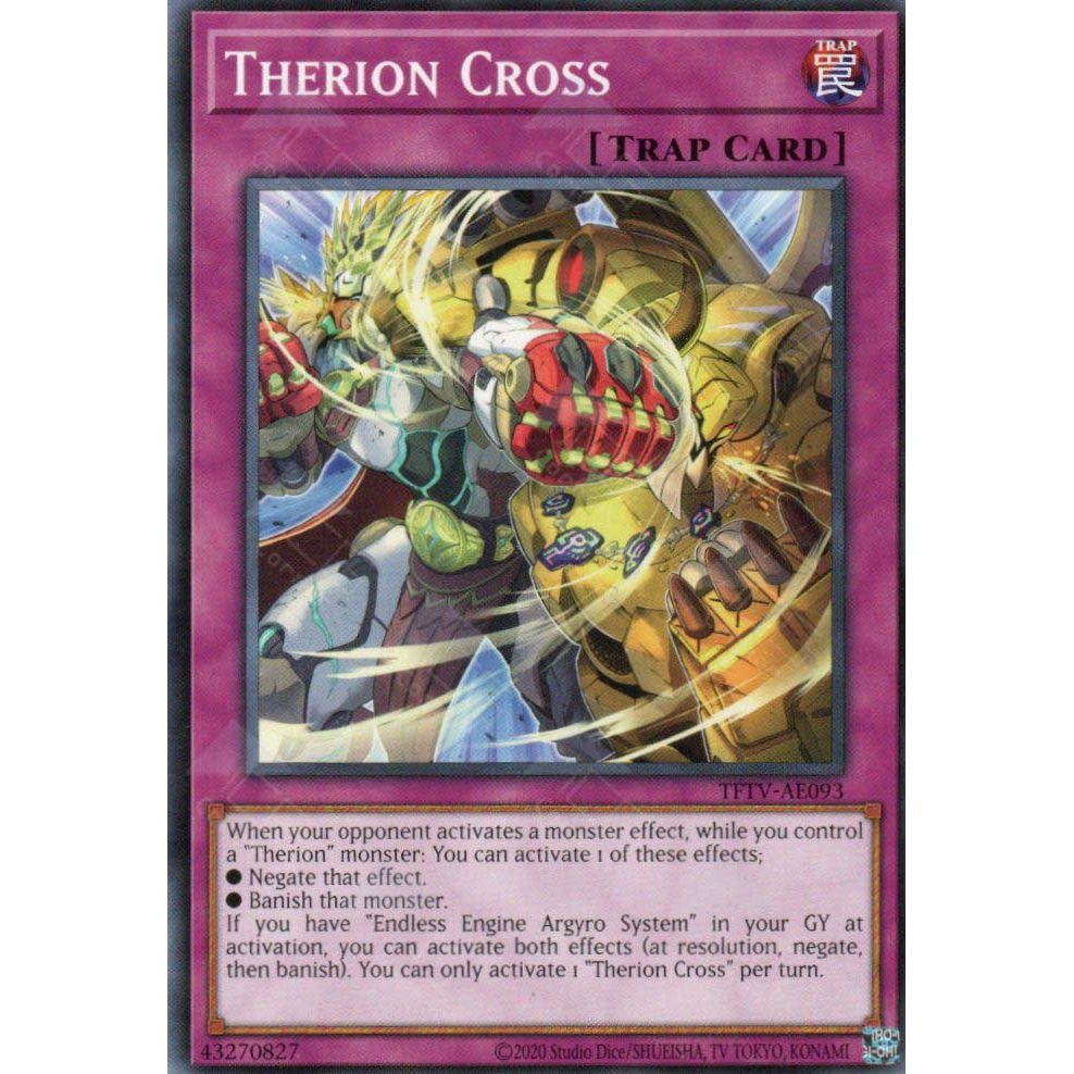 [ Bài Yugioh Chính Hãng ] TFTV-AE093 Therion Cross - Common