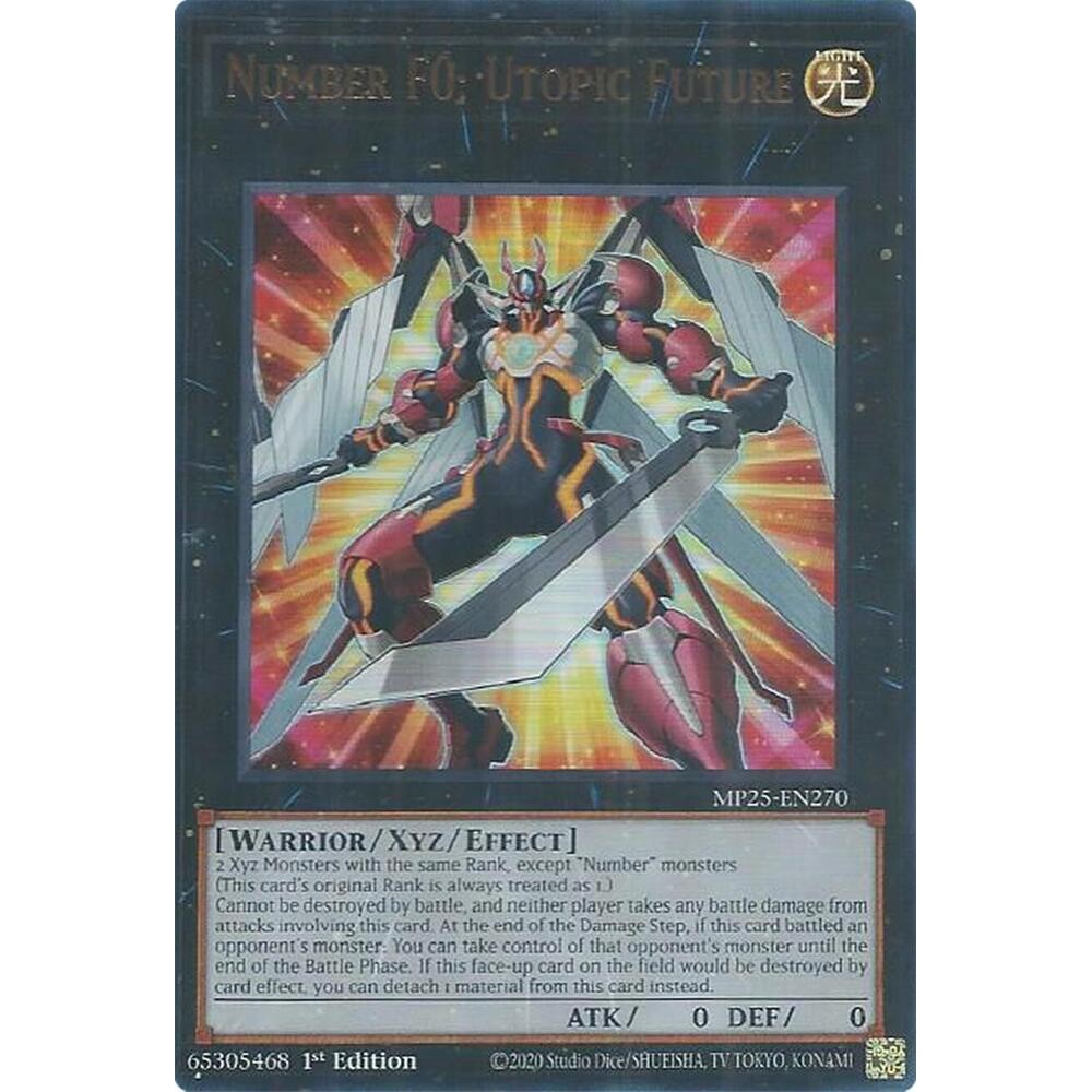 [ Bài Yugioh Chính Hãng ] Number F0: Utopic Future - MP25-EN270 - Ultra Rare 1st Edition