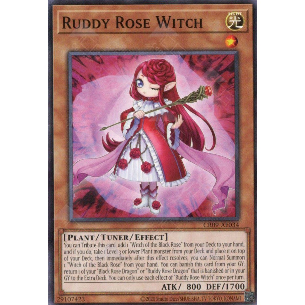 [ Bài Yugioh Chính Hãng ] CR09-AE034 Ruddy Rose Witch - Common
