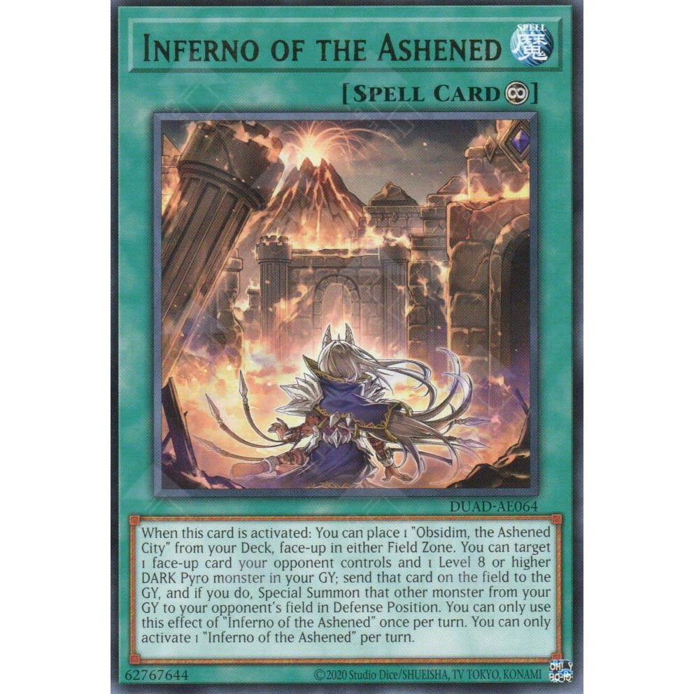 [ Bài Yugioh Chính Hãng ] DUAD-AE064 Inferno of the Ashened - Rare
