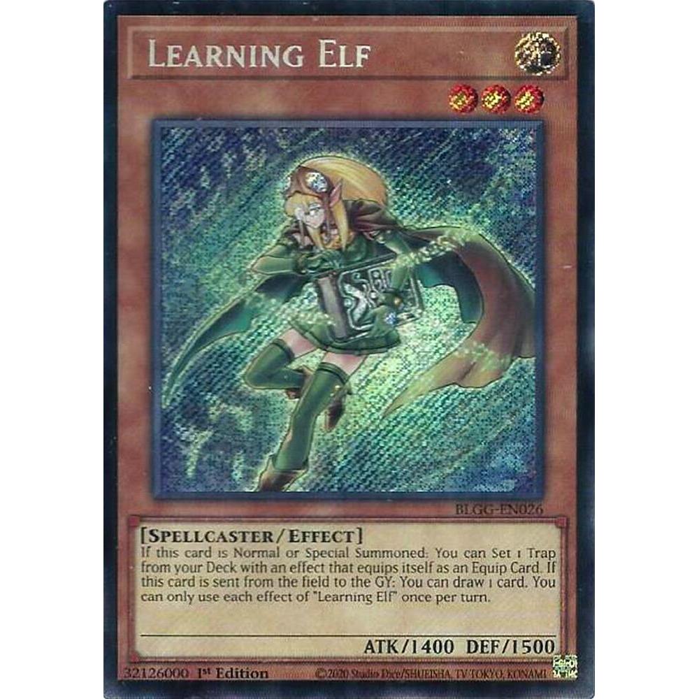 [ Bài Yugioh Chính Hãng ] Learning Elf - BLGG-EN026 - Secret Rare