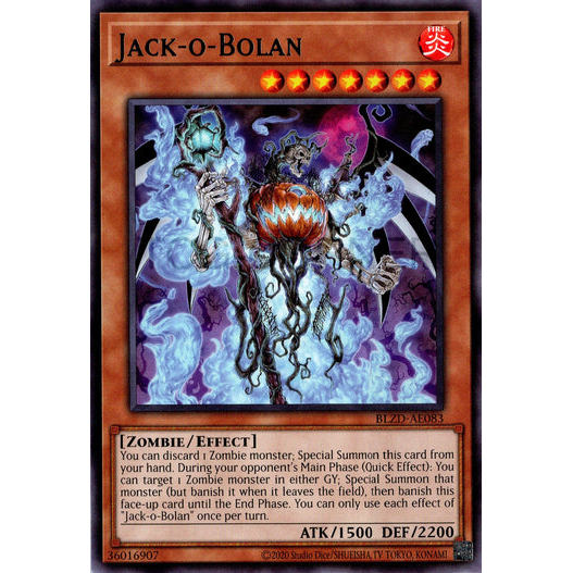 [ Bài Yugioh Chính Hãng ] BLZD-AE083 Jack-o-Bolan - Rare