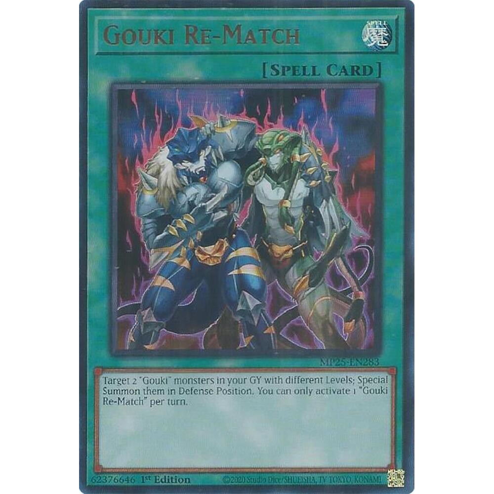 [ Bài Yugioh Chính Hãng ] Gouki Re-Match - MP25-EN283 - Ultra Rare 1st Edition