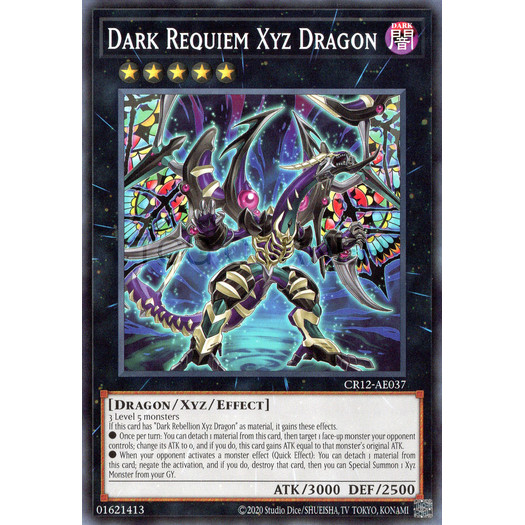 [ Bài Yugioh Chính Hãng ] CR12-AE037 Dark Requiem Xyz Dragon - Common