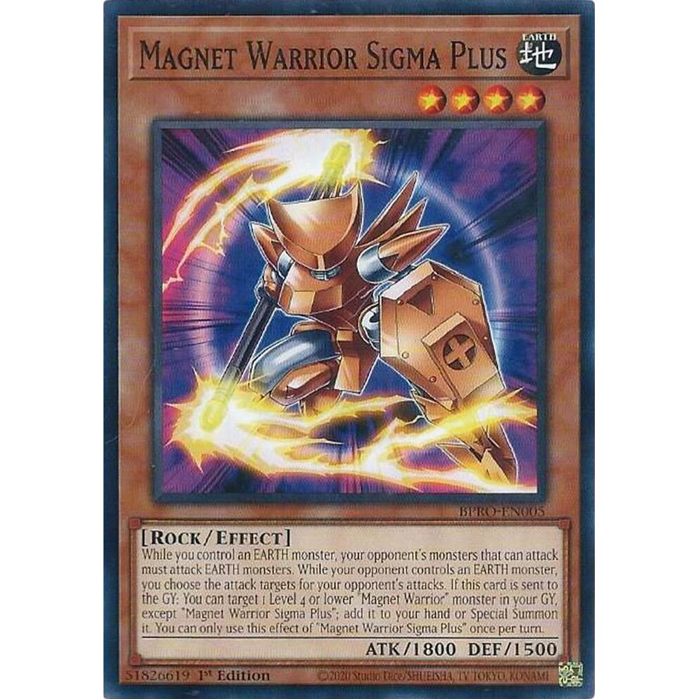 [ Bài Yugioh Chính Hãng ]  Magnet Warrior Sigma Plus - BPRO-EN005 - Common 1st Edition