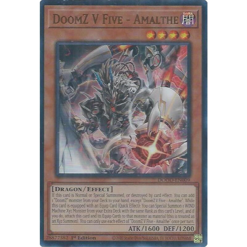 [ Bài Yugioh Chính Hãng ] DoomZ V Five - Amalthe - DOOD-EN009 - Ultra Rare