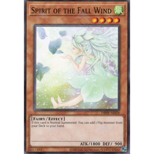 [ Bài Yugioh Chính Hãng ] DBPR-AE028 Spirit of the Fall Wind - Common