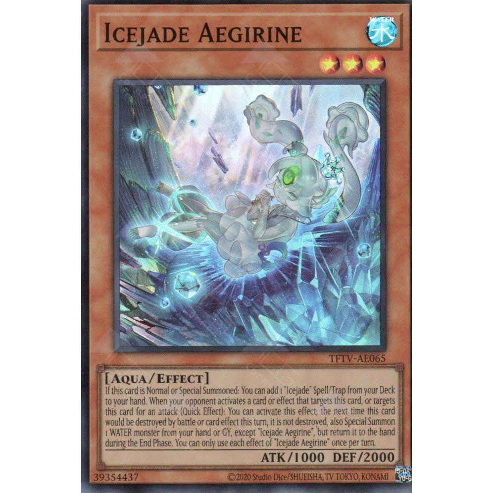 [ Bài Yugioh Chính Hãng ] TFTV-AE065 Icejade Aegirine - Super Rare