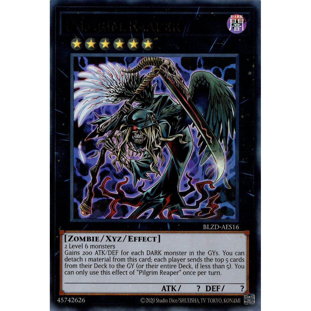[ Bài Yugioh Chính Hãng ] BLZD-AES16 Pilgrim Reaper (UR)