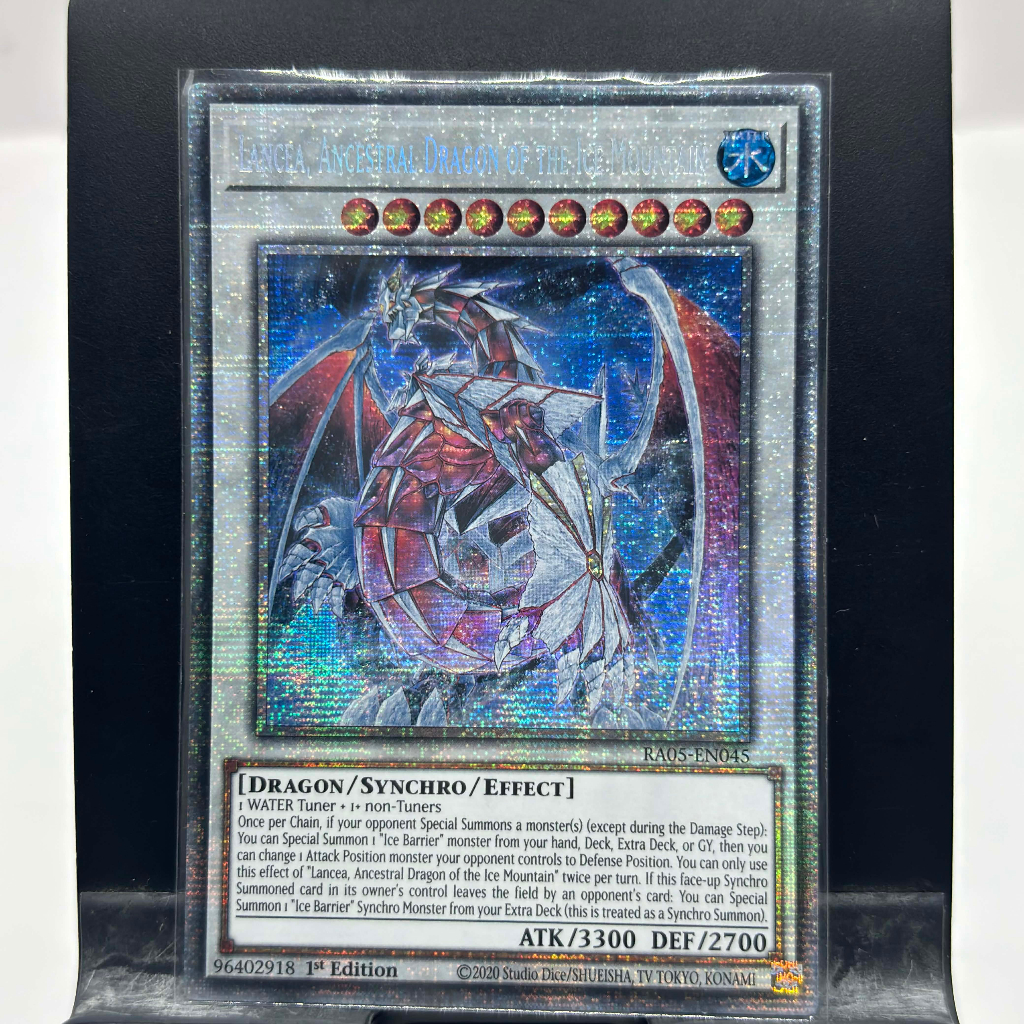 [ Bài Yugioh Chính Hãng ] Lancea, Ancestral Dragon Of The Ice Mountain - RA05-EN045 - Starlight Rare