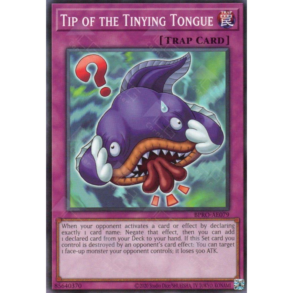 [ Bài Yugioh Chính Hãng ] BPRO-AE079 Tip of the Tinying Tongue - Common