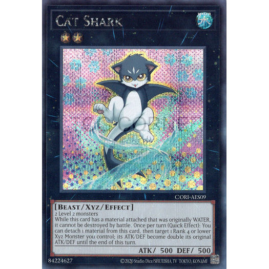 [ Bài Yugioh Chính Hãng ] CORI-AES09 Cat Shark - Secret Rare