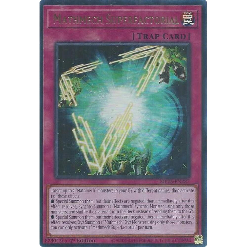 [ Bài Yugioh Chính Hãng ] Mathmech Superfactorial - MP25-EN287 - Ultra Rare 1st Edition