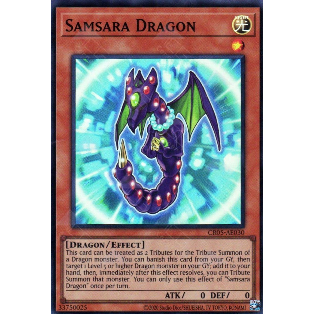 [ Bài Yugioh Chính Hãng ] CR05-AE030 Samsara Dragon - Super Rare