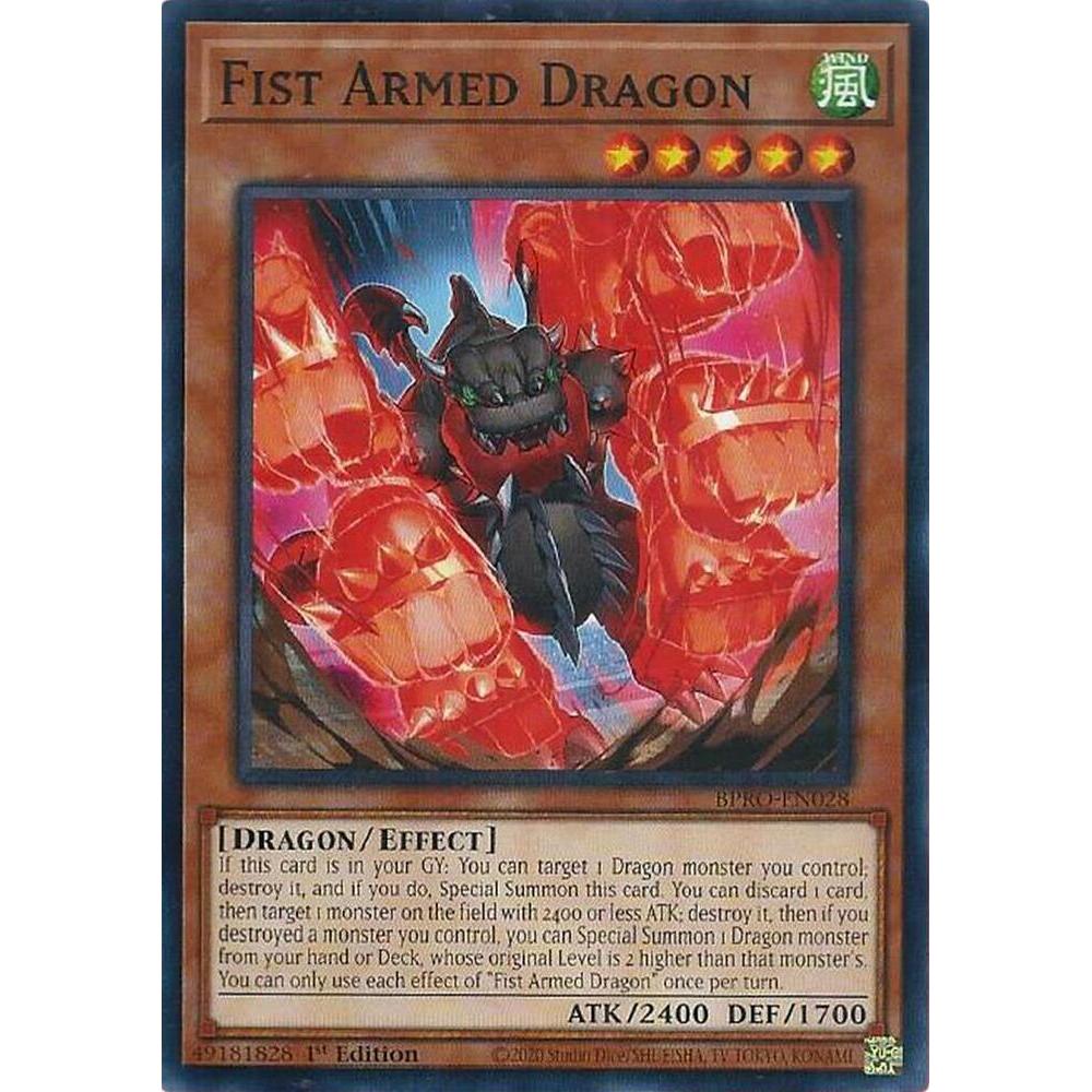 [ Bài Yugioh Chính Hãng ]  Fist Armed Dragon - BPRO-EN028 - Common 1st Edition