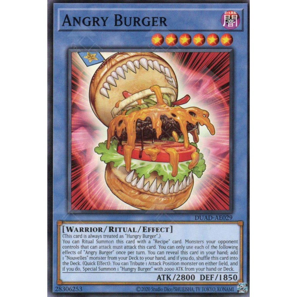 [ Bài Yugioh Chính Hãng ] DUAD-AE029 Angry Burger - Common
