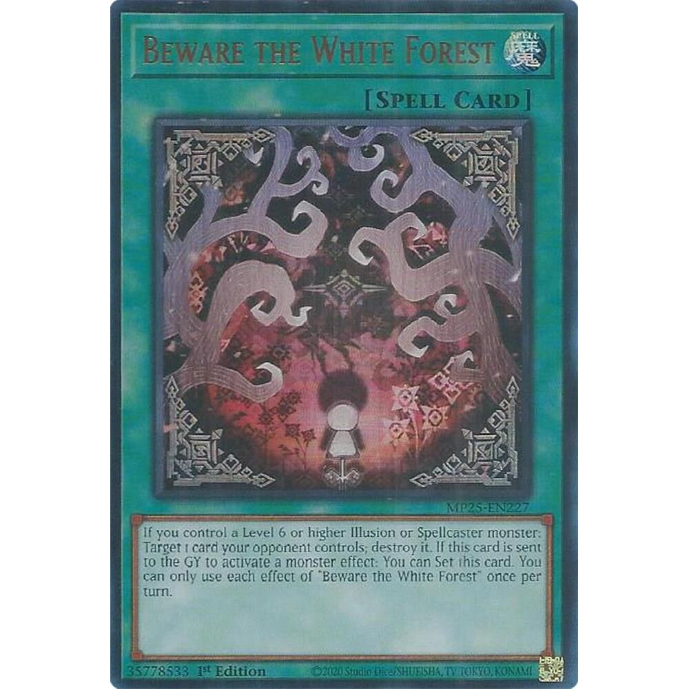 [ Bài Yugioh Chính Hãng ] Beware the White Forest - MP25-EN227 - Ultra Rare 1st Edition