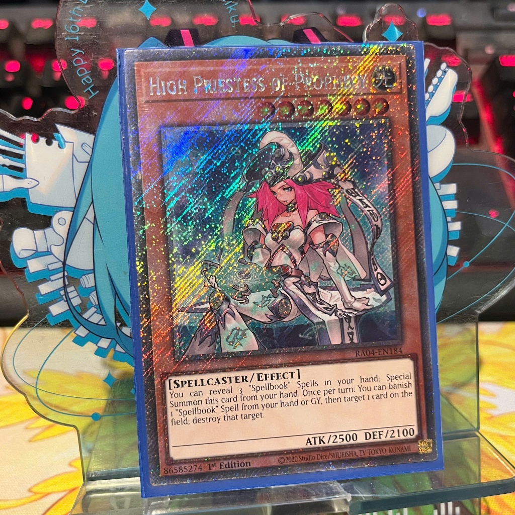 [ Bài Yugioh Chính Hãng ] High Priestess of Prophecy - RA04-EN184 - Platinum Secret Rare 1st Edition