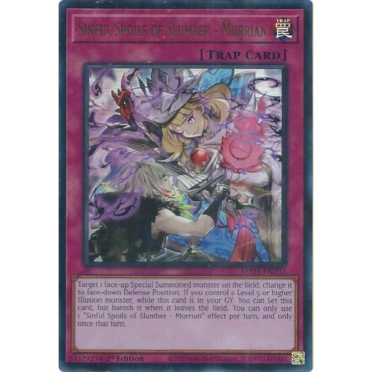 [ Bài Yugioh Chính Hãng ] Sinful Spoils of Slumber - Morrian - MP25-EN202 - Ultra Rare 1st Edition