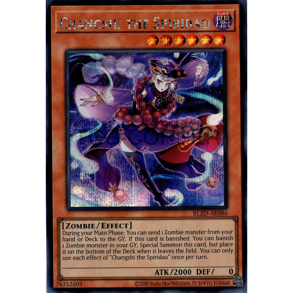 [ Bài Yugioh Chính Hãng ] BLZD-AE086 Changshi the Spiridao (SER)