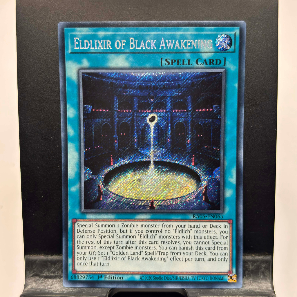 [ Bài Yugioh Chính Hãng ] Eldlixir of Black Awakening - RA05-EN065 - Super/Ultra/Secret
