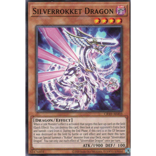 [ Bài Yugioh Chính Hãng ] CR10-AE003 Silverrokket Dragon - Common