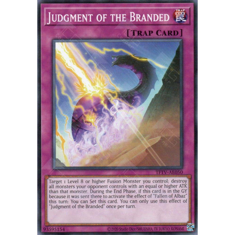 [ Bài Yugioh Chính Hãng ] TFTV-AE051 Judgment of the Branded - Common