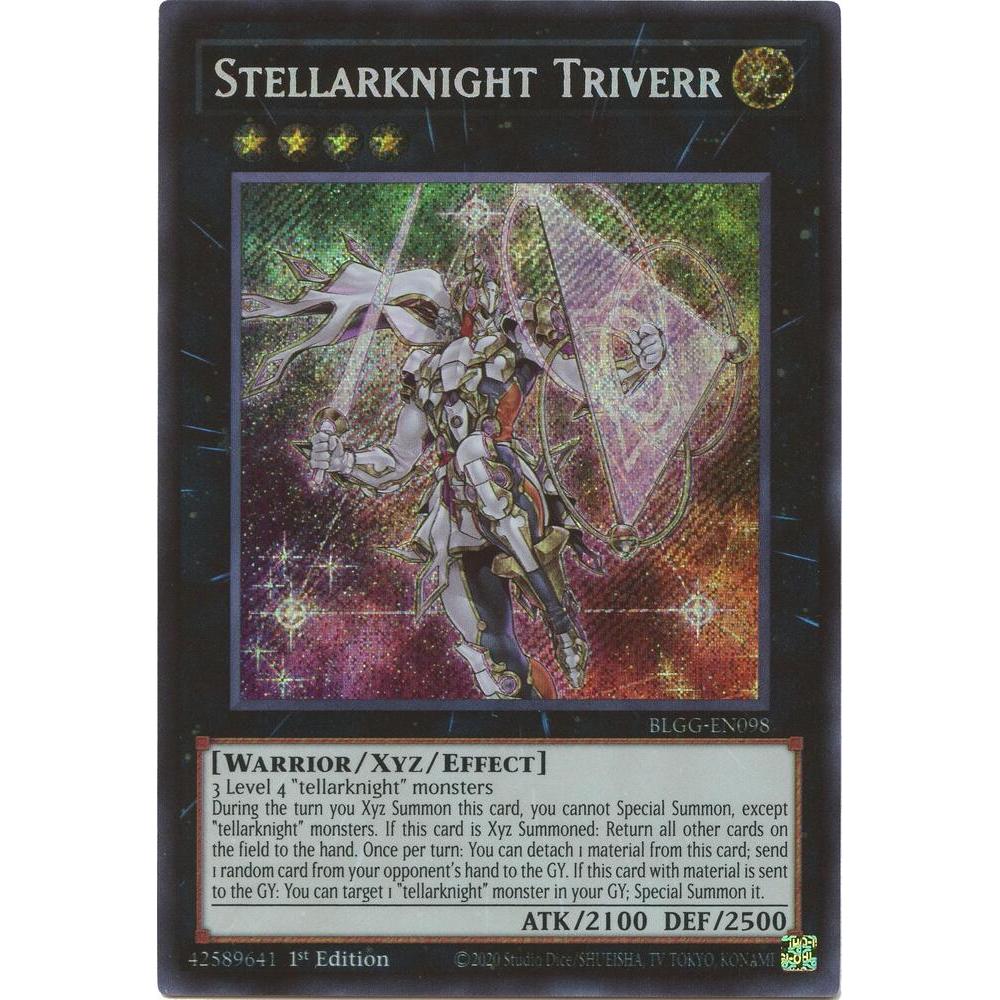 [ Bài Yugioh Chính Hãng ] Stellarknight Triverr - BLGG-EN098 - Secret Rare