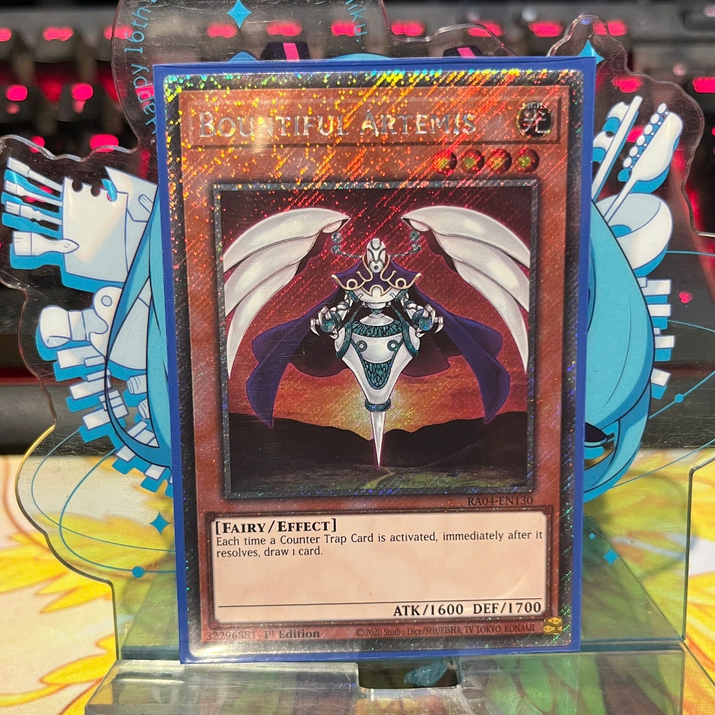 [ Bài Yugioh Chính Hãng ] Bountiful Artemis - RA04-EN130 - Platinum Secret Rare 1st Edition