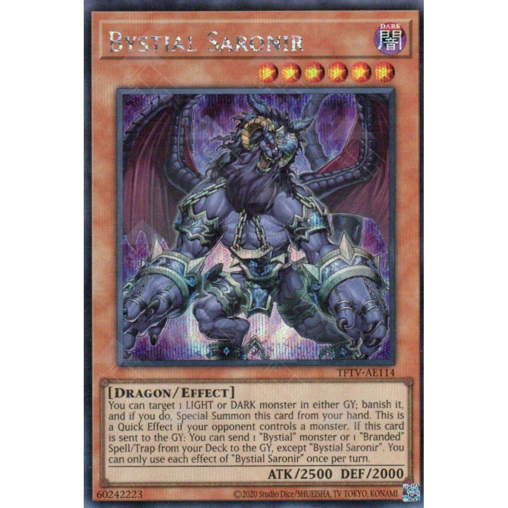 [ Bài Yugioh Chính Hãng ] TFTV-AE114 Bystial Saronir - Secret Rare