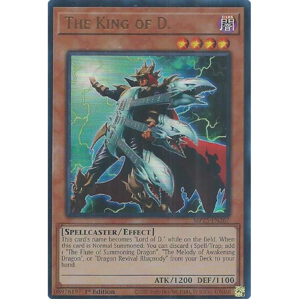 [ Bài Yugioh Chính Hãng ] The King of D. - MP25-EN267 - Ultra Rare 1st Edition