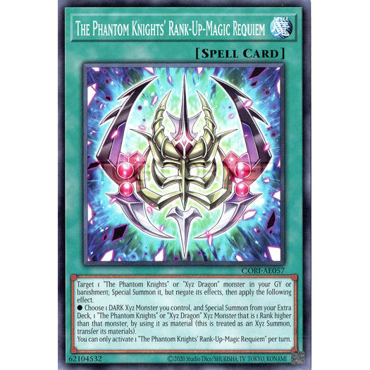 [ Bài Yugioh Chính Hãng ] CORI-AE057 The Phantom Knights' Rank-Up-Magic Requiem - Common