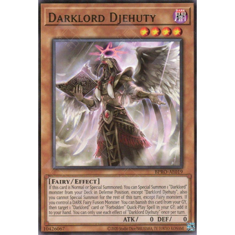 [ Bài Yugioh Chính Hãng ] BPRO-AE019 Darklord Djehuty - Rare