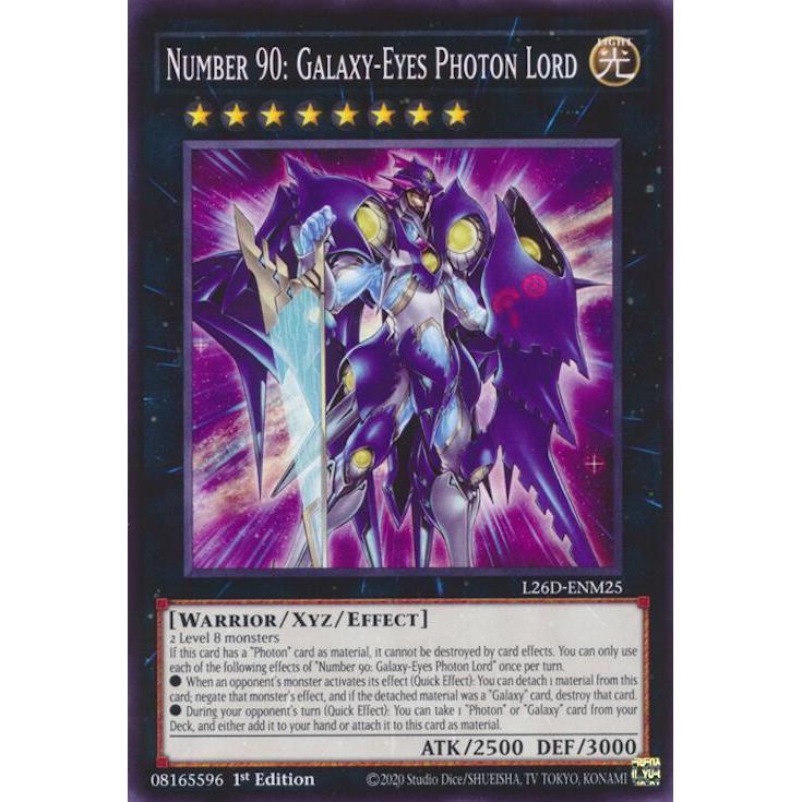 [ Bài Yugioh Chính Hãng ] Number 90: Galaxy-Eyes Photon Lord - L26D-ENM25 - Common