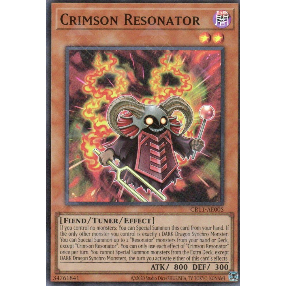 [ Bài Yugioh Chính Hãng ] CR11-AE005 Crimson Resonator (SR)