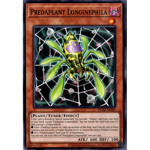 [ Bài Yugioh Chính Hãng ] BLZD-AE009 Predaplant Longinephila - Common